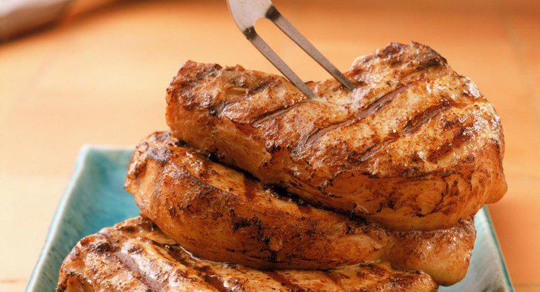 Thời gian nướng trung bình cho miếng thịt lợn là bao nhiêu?