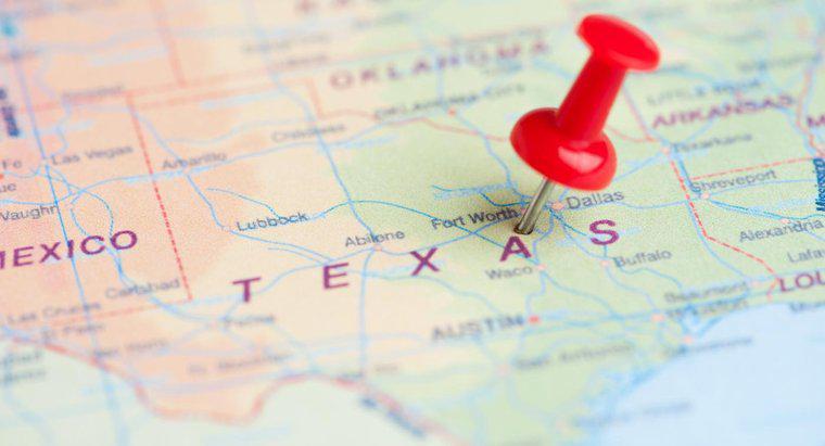 Bản đồ lớn của Texas cho thấy gì?